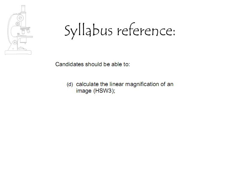 Syllabus reference: